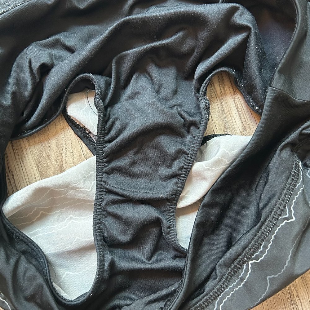 Nike Dri Fit Black Squiggle Stripe Athletic Shorts Size M - Picture 3 of 6